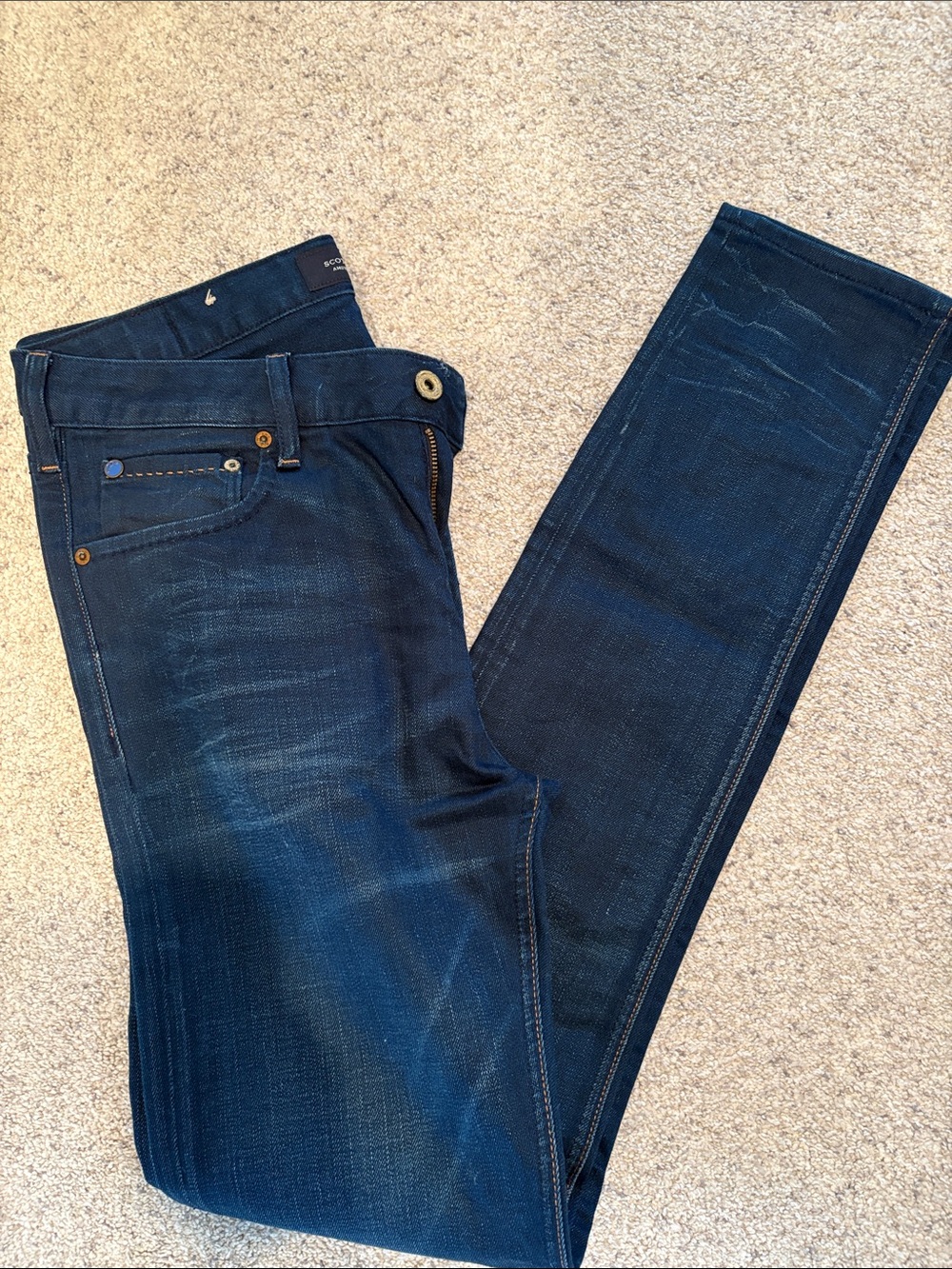 Scotch & Soda Men's Dark Blue Skinny Jeans